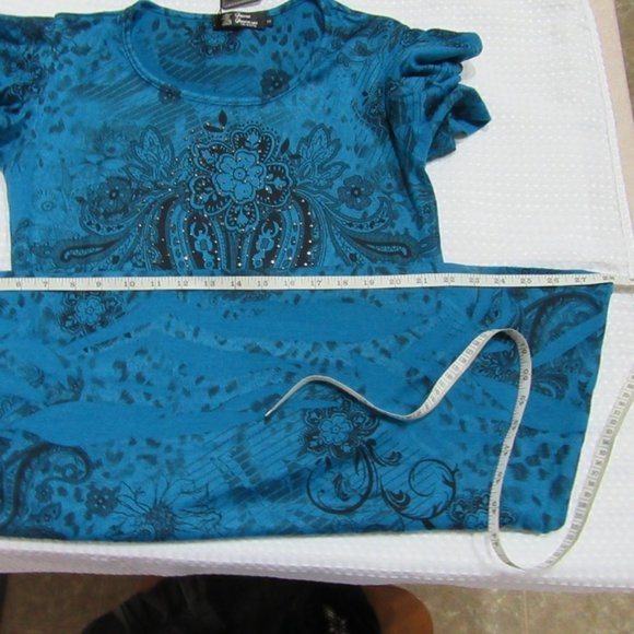 NEW  Blue Bling dress says small appears larger Check - Picture 13 of 16